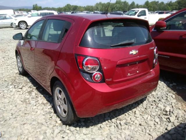 1G1JA6SGXD4154639 - 2013 CHEVROLET SONIC LS RED photo 3