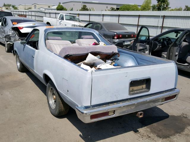 1GCCW80H2DR194516 - 1983 CHEVROLET EL CAMINO BLUE photo 3