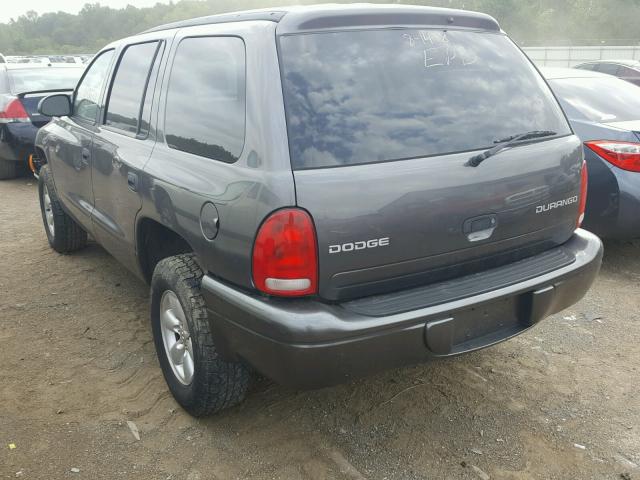 1D4HS38N23F568205 - 2003 DODGE DURANGO SP CHARCOAL photo 3