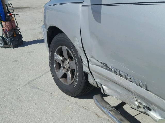 1N6BA06A36N526783 - 2006 NISSAN TITAN XE SILVER photo 9