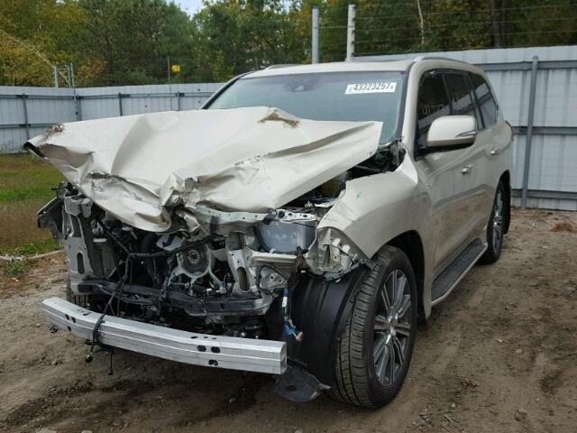 JTJHY7AX6H4220910 - 2017 LEXUS LX 570 TAN photo 2