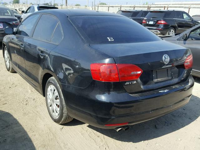3VW2K7AJ1CM404118 - 2012 VOLKSWAGEN JETTA BASE შავი ფოტო 3