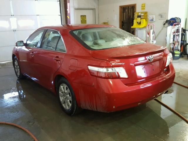 4T1BB46K18U043510 - 2008 TOYOTA CAMRY HYBR RED photo 3