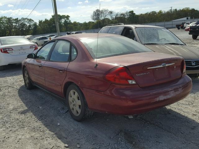 1FAFP52273A161550 - 2003 FORD TAURUS LX RED photo 3