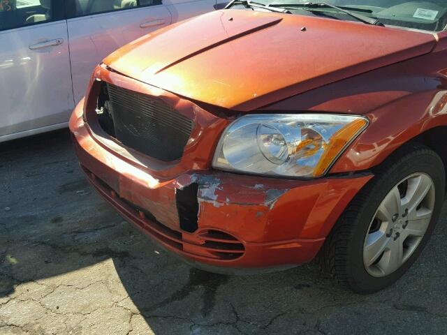 1B3JB48B07D504015 - 2007 DODGE CALIBER SX ORANGE photo 9