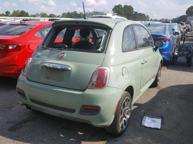 3C3CFFBR2CT209939 - 2012 FIAT 500 SPORT GREEN photo 4