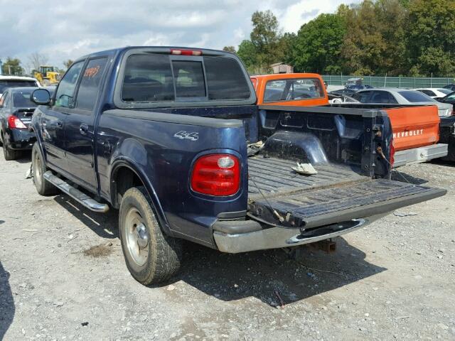 1FTRW08L83KC07331 - 2003 FORD F150 SUPER BLUE photo 3