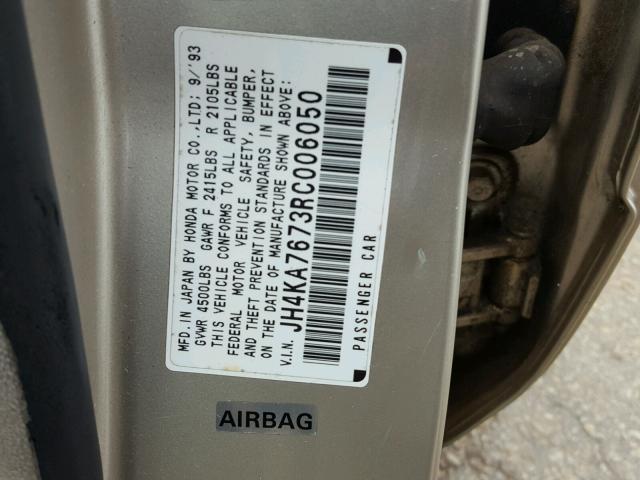 JH4KA7673RC006050 - 1994 ACURA LEGEND LS GOLD photo 10