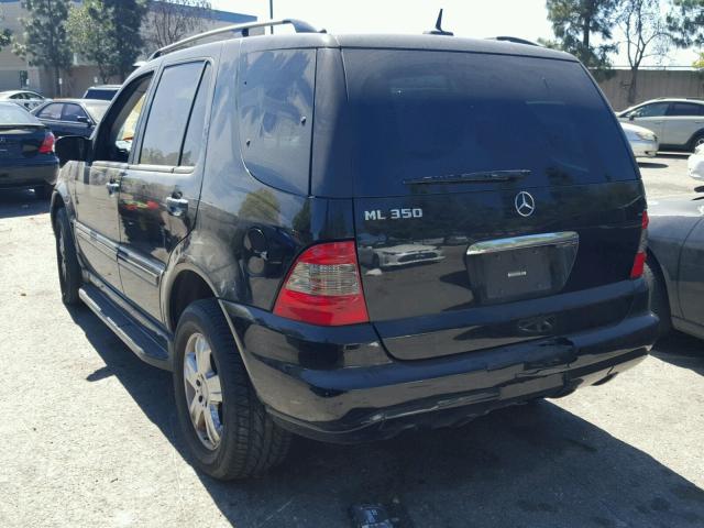 4JGAB57E55A547856 - 2005 MERCEDES-BENZ ML 350 BLACK photo 3