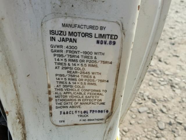 JAACL11L8L7210819 - 1990 ISUZU CONVENTION WHITE photo 10