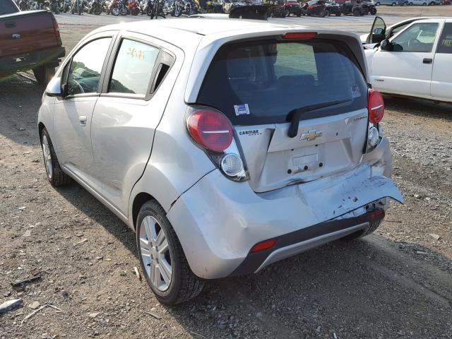 KL8CD6S98EC467147 - 2014 CHEVROLET SPARK 1LT SILVER photo 3