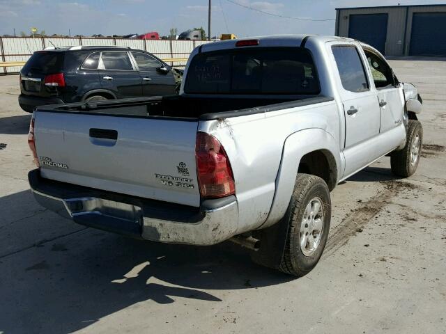 3TMJU62N27M038227 - 2007 TOYOTA TACOMA DOU SILVER photo 4