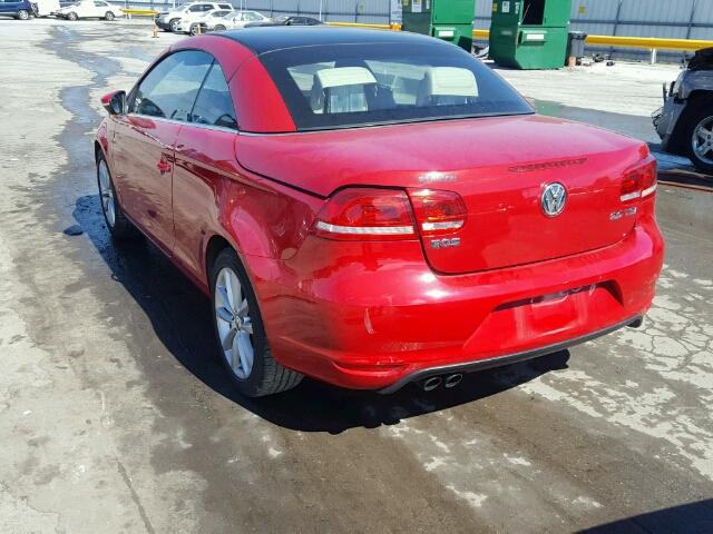 WVWBW7AH7CV015221 - 2012 VOLKSWAGEN EOS KOMFOR RED photo 3