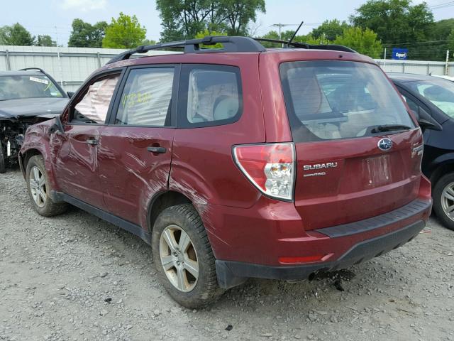 JF2SH6BC1AH791865 - 2010 SUBARU FORESTER X BURGUNDY photo 3