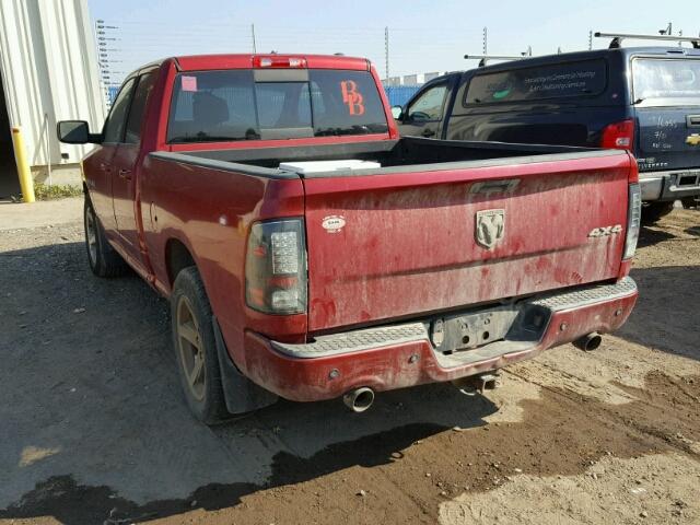 1D7RV1GT3AS132132 - 2010 DODGE RAM 1500 RED photo 3