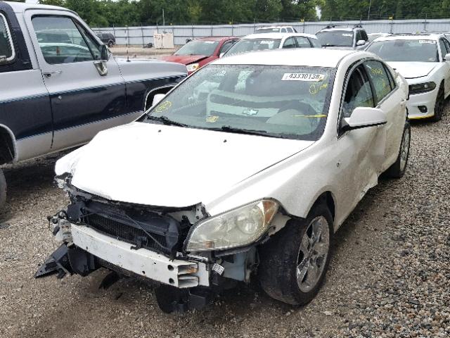 1G1ZH57BX8F167990 - 2008 CHEVROLET MALIBU 1LT WHITE photo 2