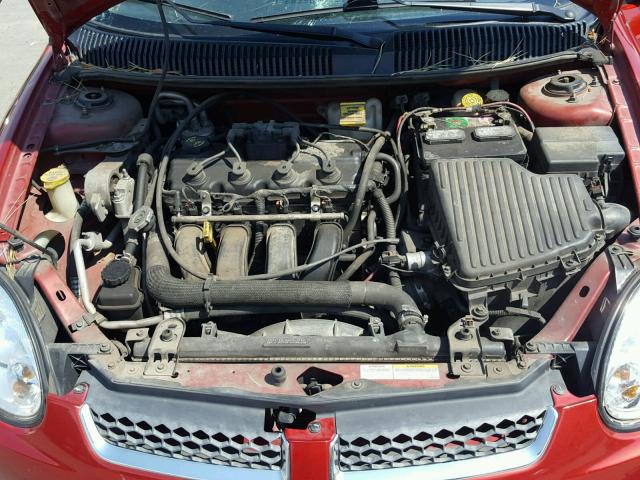 1B3ES56C04D645102 - 2004 DODGE NEON SXT RED photo 7