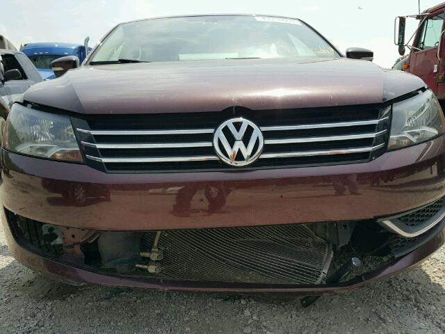 1VWAP7A30CC081003 - 2012 VOLKSWAGEN PASSAT S BURGUNDY photo 9