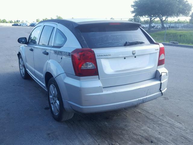 1B3HB48B47D287132 - 2007 DODGE CALIBER SX SILVER photo 3