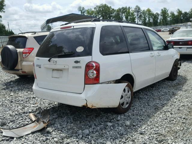 JM3LW28A860563530 - 2006 MAZDA MPV WAGON WHITE photo 4