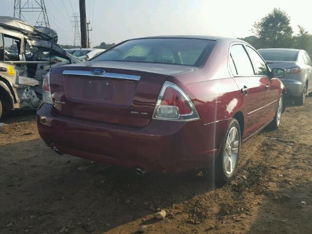 3FAHP08186R103399 - 2006 FORD FUSION SEL BURGUNDY photo 4