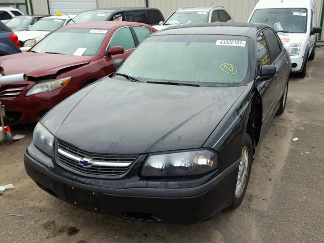 2G1WF55K819238355 - 2001 CHEVROLET IMPALA BLACK photo 2