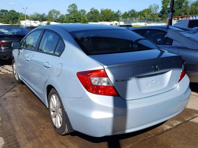 2HGFB2F90CH555487 - 2012 HONDA CIVIC EXL 蓝色 照片 3
