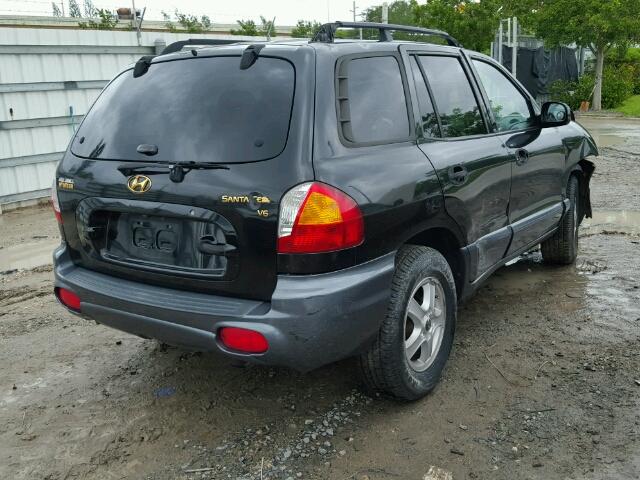 KM8SC13D03U471238 - 2003 HYUNDAI SANTA FE G BLACK photo 4