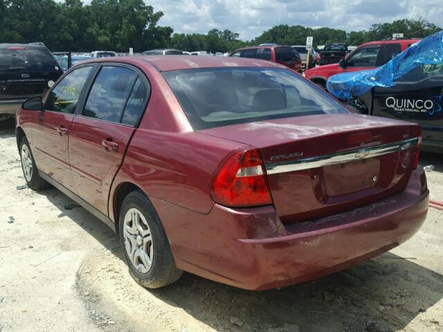 1G1ZS58FX7F235044 - 2007 CHEVROLET MALIBU LS ბურგუნდია ფოტო 3