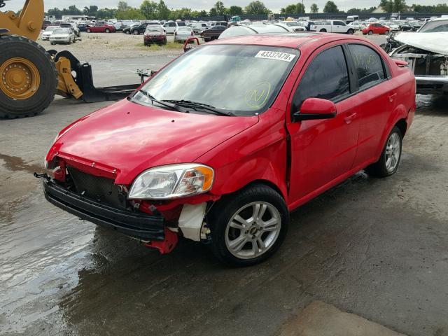 KL1TG5DE3BB134530 - 2011 CHEVROLET AVEO LT RED photo 2