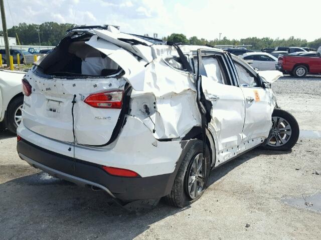 5XYZU3LB5EG181608 - 2014 HYUNDAI SANTA FE S WHITE photo 4