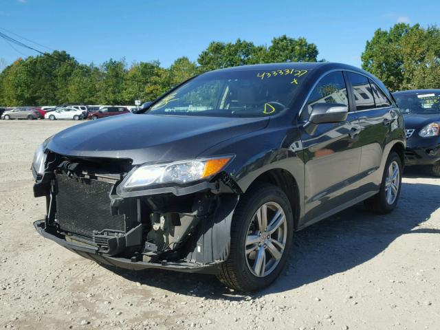 5J8TB4H30EL016736 - 2014 ACURA RDX GRAY photo 2