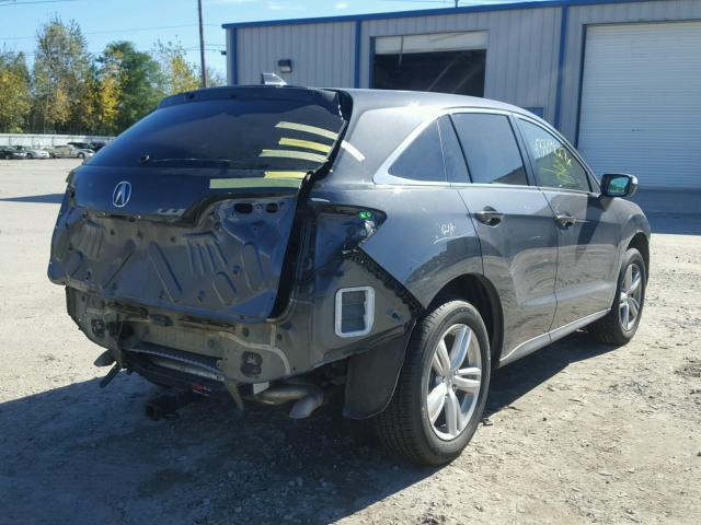 5J8TB4H30EL016736 - 2014 ACURA RDX GRAY photo 4