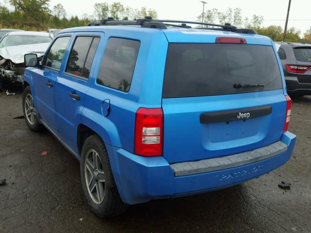 1J8FT28B69D126283 - 2009 JEEP PATRIOT BLUE photo 3