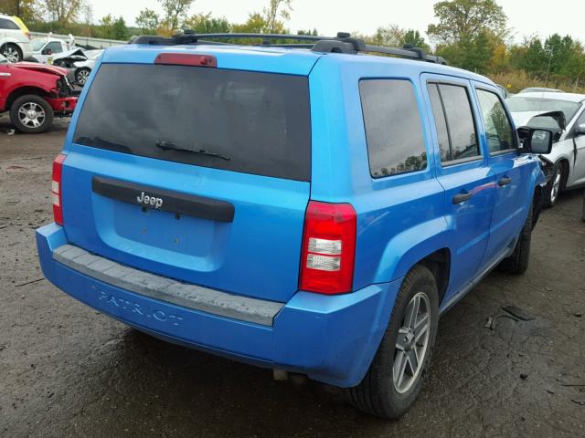 1J8FT28B69D126283 - 2009 JEEP PATRIOT BLUE photo 4