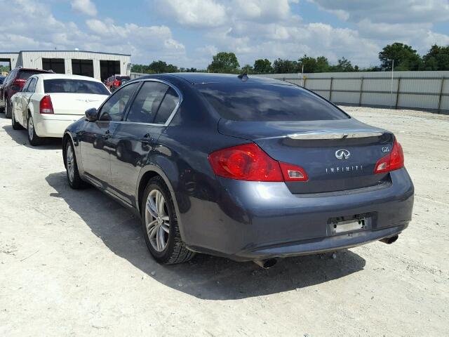 JN1DV6AP4BM600701 - 2011 INFINITI G25 BASE BLUE photo 3