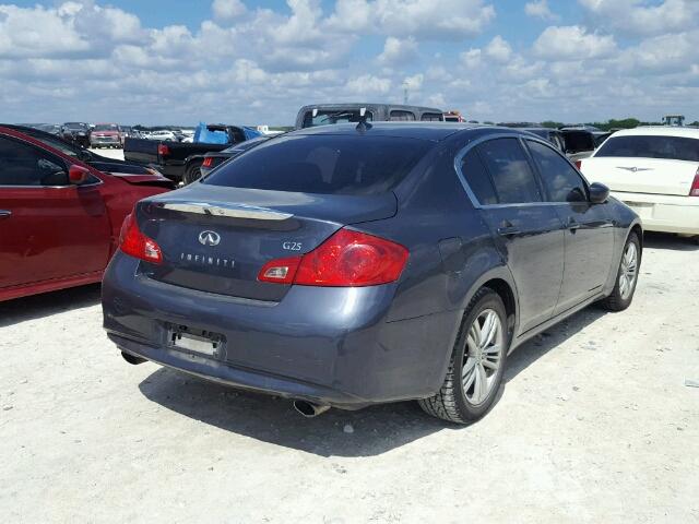 JN1DV6AP4BM600701 - 2011 INFINITI G25 BASE BLUE photo 4