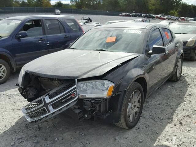 1C3CDZAB7DN730281 - 2013 DODGE AVENGER SE BLACK photo 2