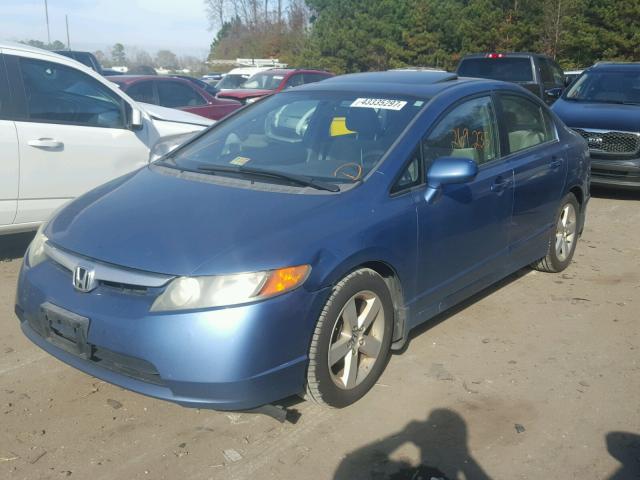 1HGFA15867L084749 - 2007 HONDA CIVIC EX BLUE photo 2