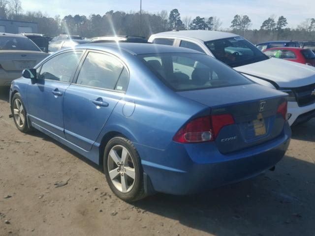 1HGFA15867L084749 - 2007 HONDA CIVIC EX BLUE photo 3