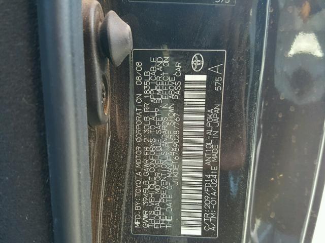 JTKDE167890287767 - 2009 TOYOTA SCION TC 黑色 照片 10