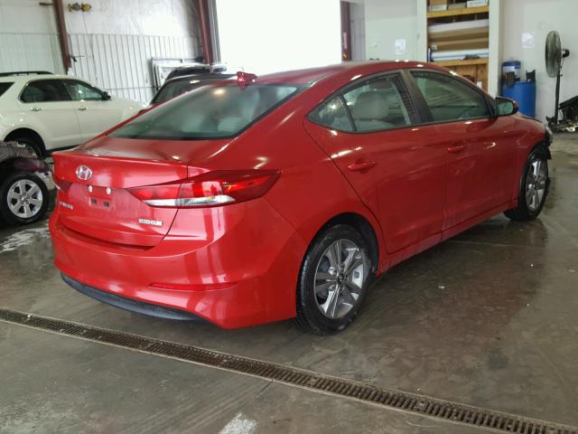 5NPD84LF1HH080618 - 2017 HYUNDAI ELANTRA SE RED photo 4