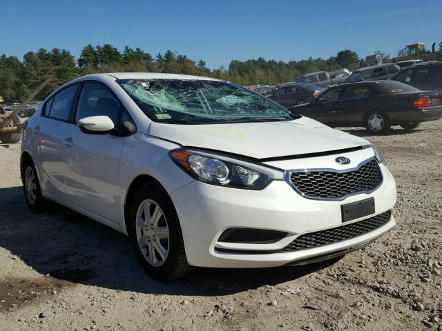 KNAFX4A61F5396254 - 2015 KIA FORTE LX WHITE photo 1