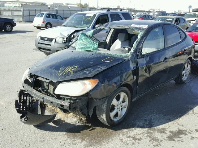 KMHDU46D47U040846 - 2007 HYUNDAI ELANTRA BLACK photo 2