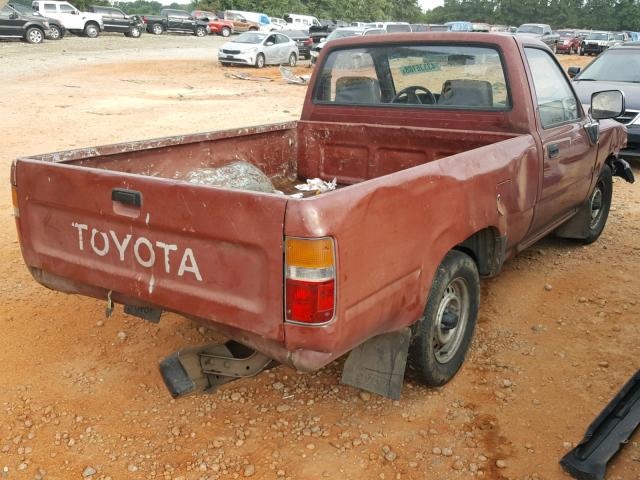 JT4RN81R4K5041161 - 1989 TOYOTA PICKUP 1/2 RED photo 4