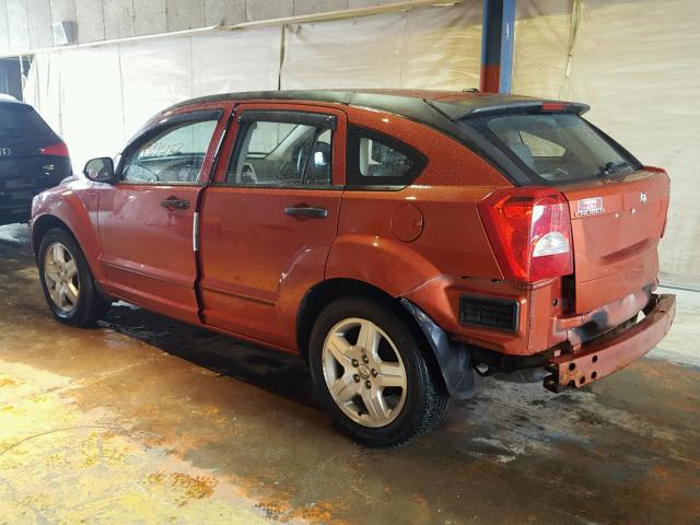 1B3HB48BX7D505378 - 2007 DODGE CALIBER SX ORANGE photo 3