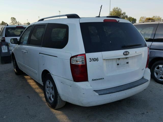 KNDMB233296297019 - 2009 KIA SEDONA EX WHITE photo 3