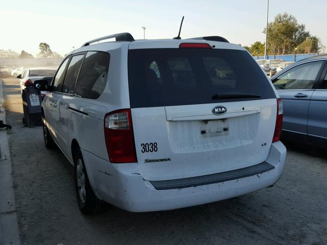 KNDMB233396303619 - 2009 KIA SEDONA EX WHITE photo 3