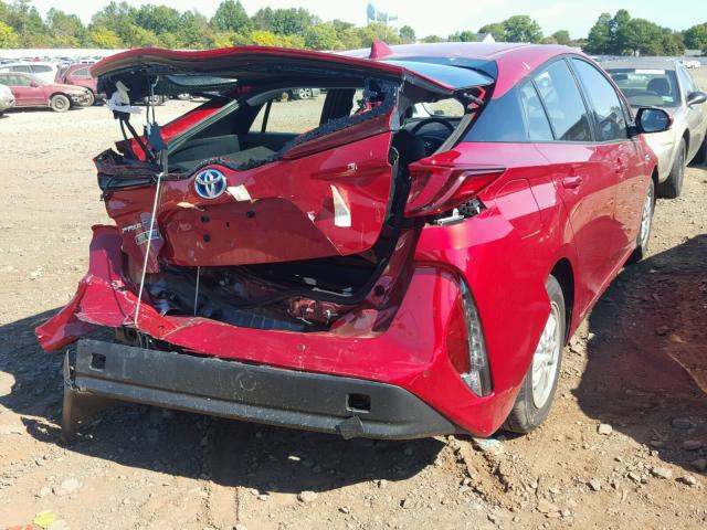 JTDKARFP9H3000765 - 2017 TOYOTA PRIUS PRIM წითელი ფოტო 4