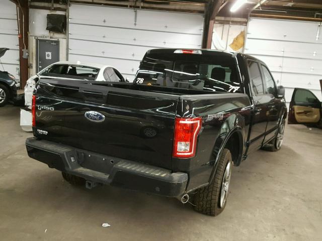 1FTEW1EG4HKD18154 - 2017 FORD F150 BLACK photo 4